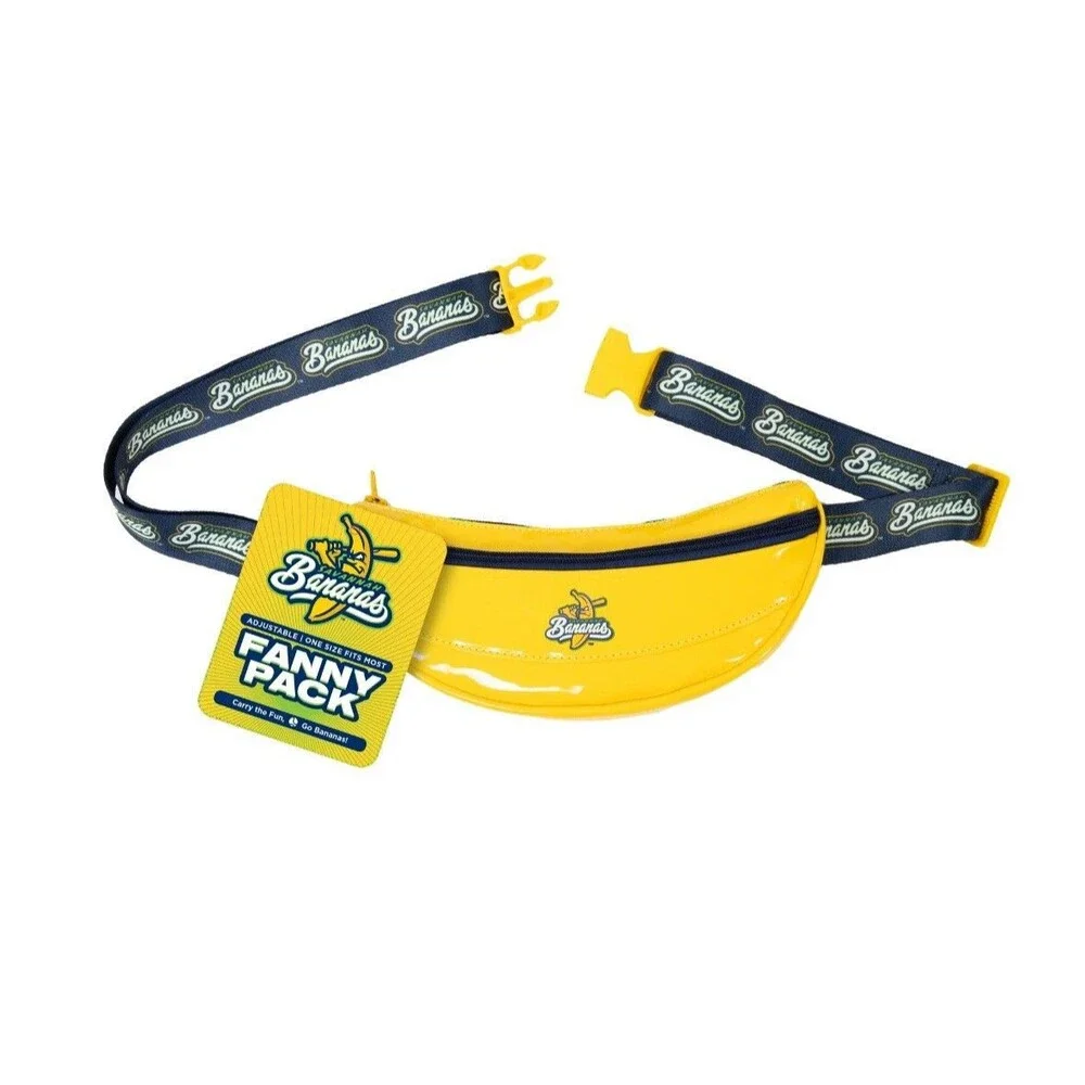 New Savannah Bananas Fanny Pack, Yellow Banana One Size Fits Most